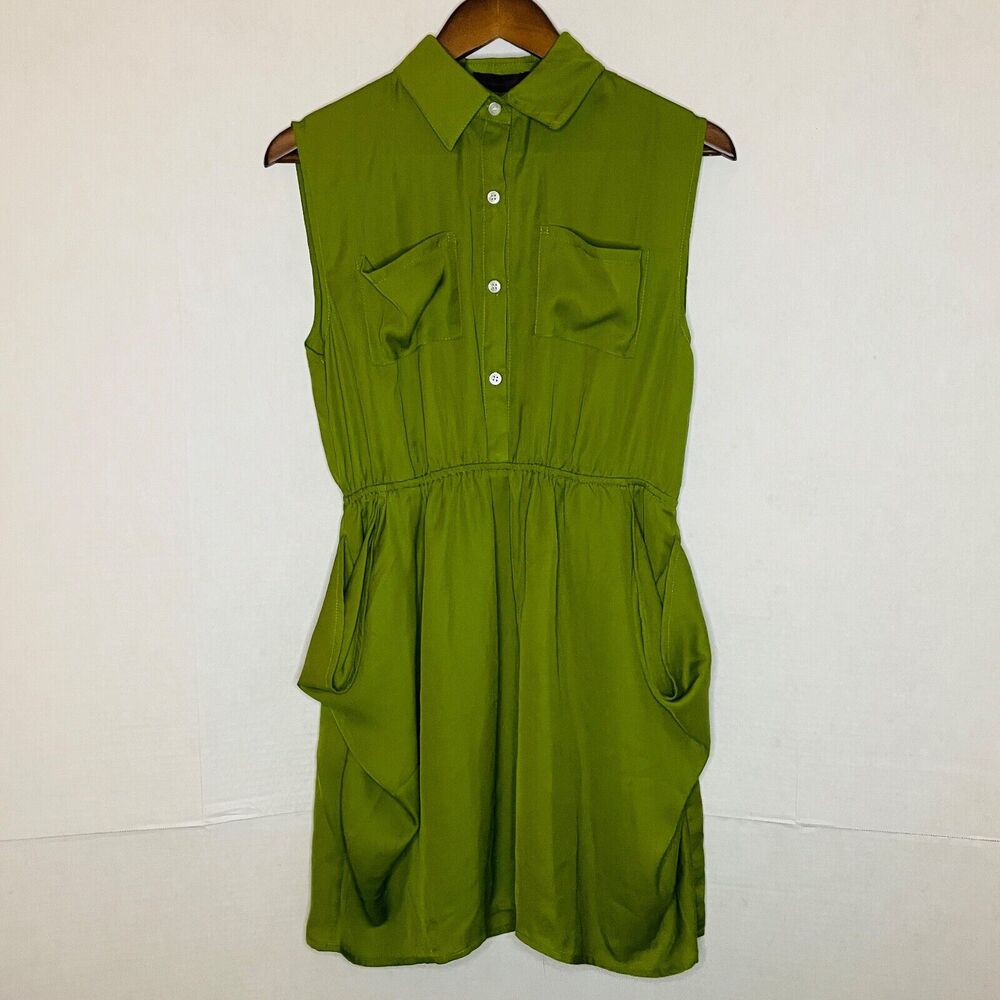 Green Sleeveless Mini Dress